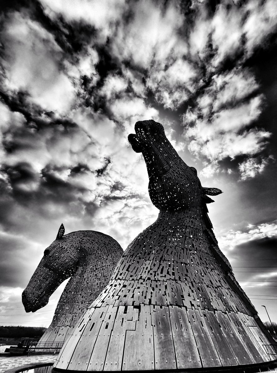 First time seeing the kelpies in ‘the flesh’ today. Sheer size of them up close is a feast on the eyes.