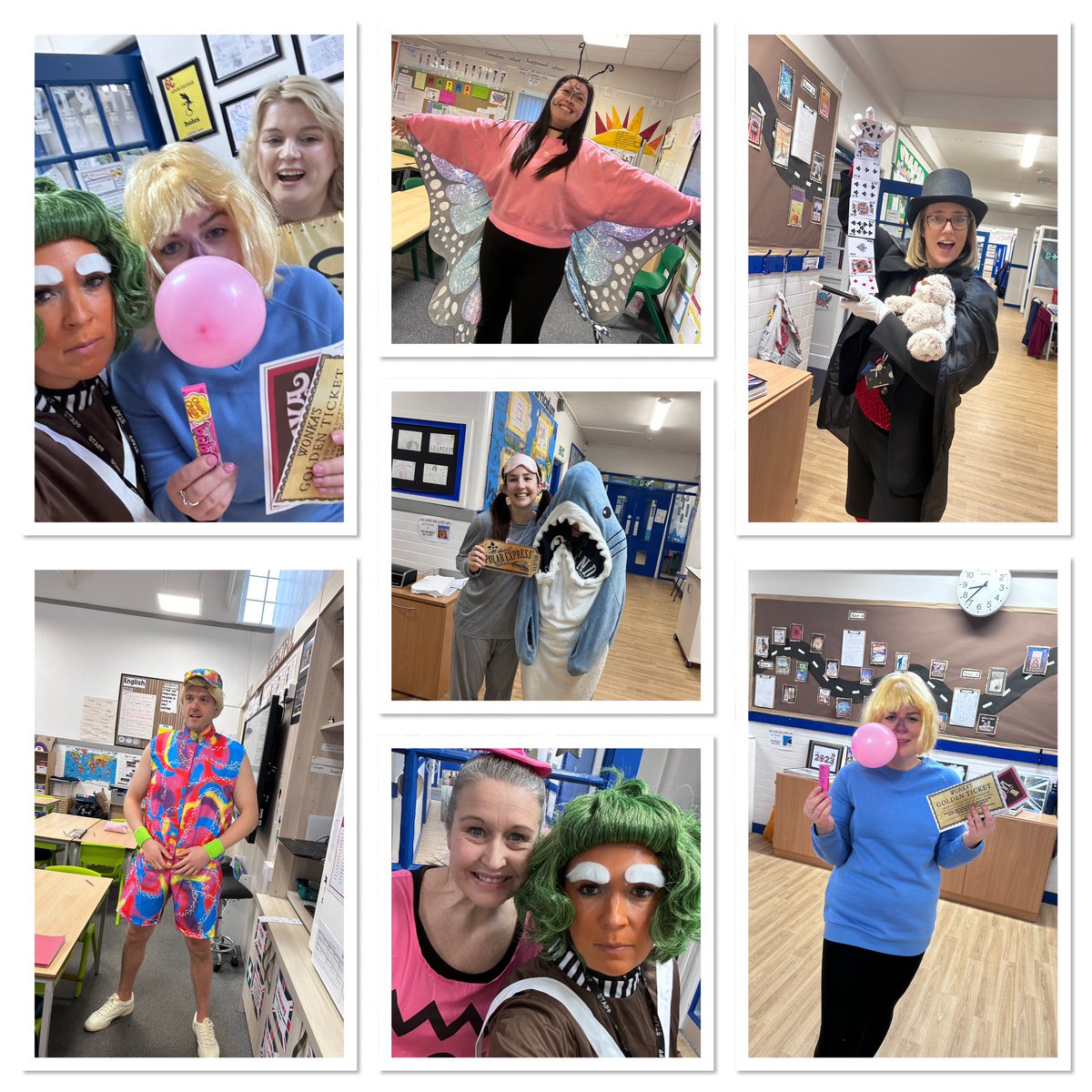 HBJSCH63's tweet photo. Here are just a few of our fabulous staff and their costumes ready for #WorldBookDay2024…Don’t they all look FANTASTIC ⭐️
#HBJSREADING https://t.co/NXh7As1eCs