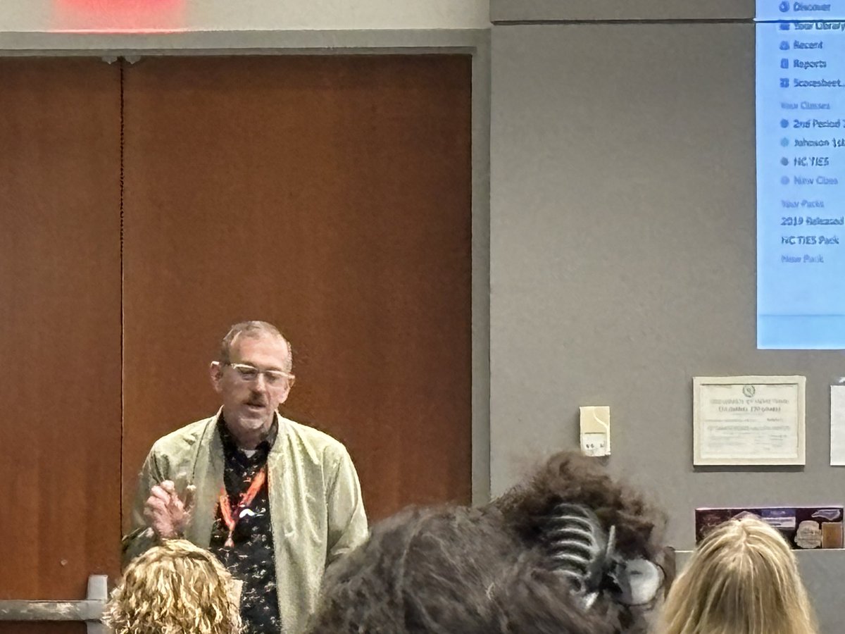 KMcEllen's tweet photo. Proud of Caldwell County Schools’ Randy Seldomridge, Leslie Johnson, and Kayle Elliott presenting about Plickers at #NCTIES24. https://t.co/hboocwjHhq