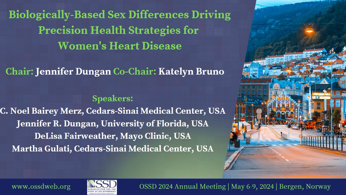I am loving the title of this symposium #OSSD24 Driving Precision Health Strategies for Women's Heart Disease. @OSSDtweets  Early bird registration ends Mar 15 ossdweb.org/annual-meeting
