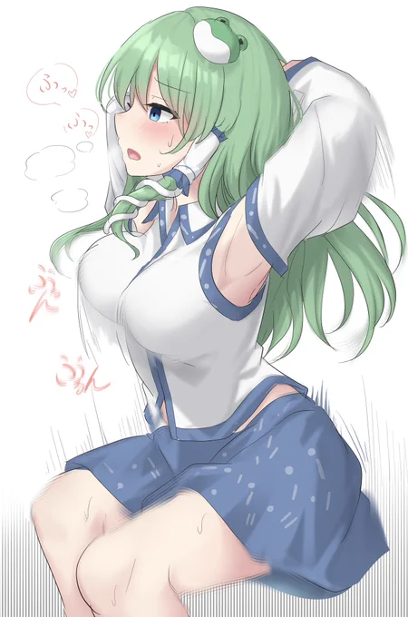 スクワットしてたらスイッチが入ってきた早苗さん 