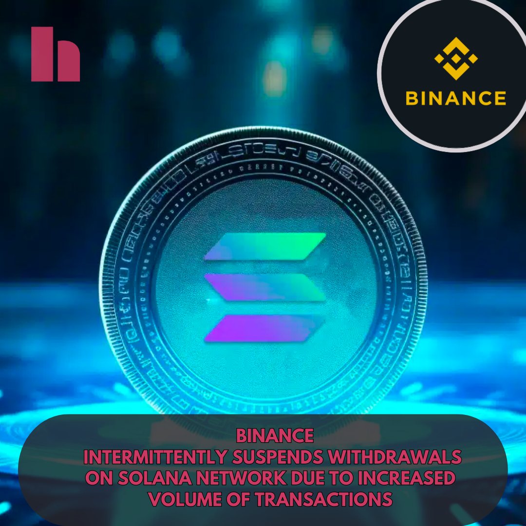 🚨Breaking News🚨

Withdrawals on Solona (SOL) network have been intermittently suspended since 2024-03 04 due to the increased volume of transactions on the network. Binance has identified some areas for optimization, and is working to provide a stable and long-term solution.