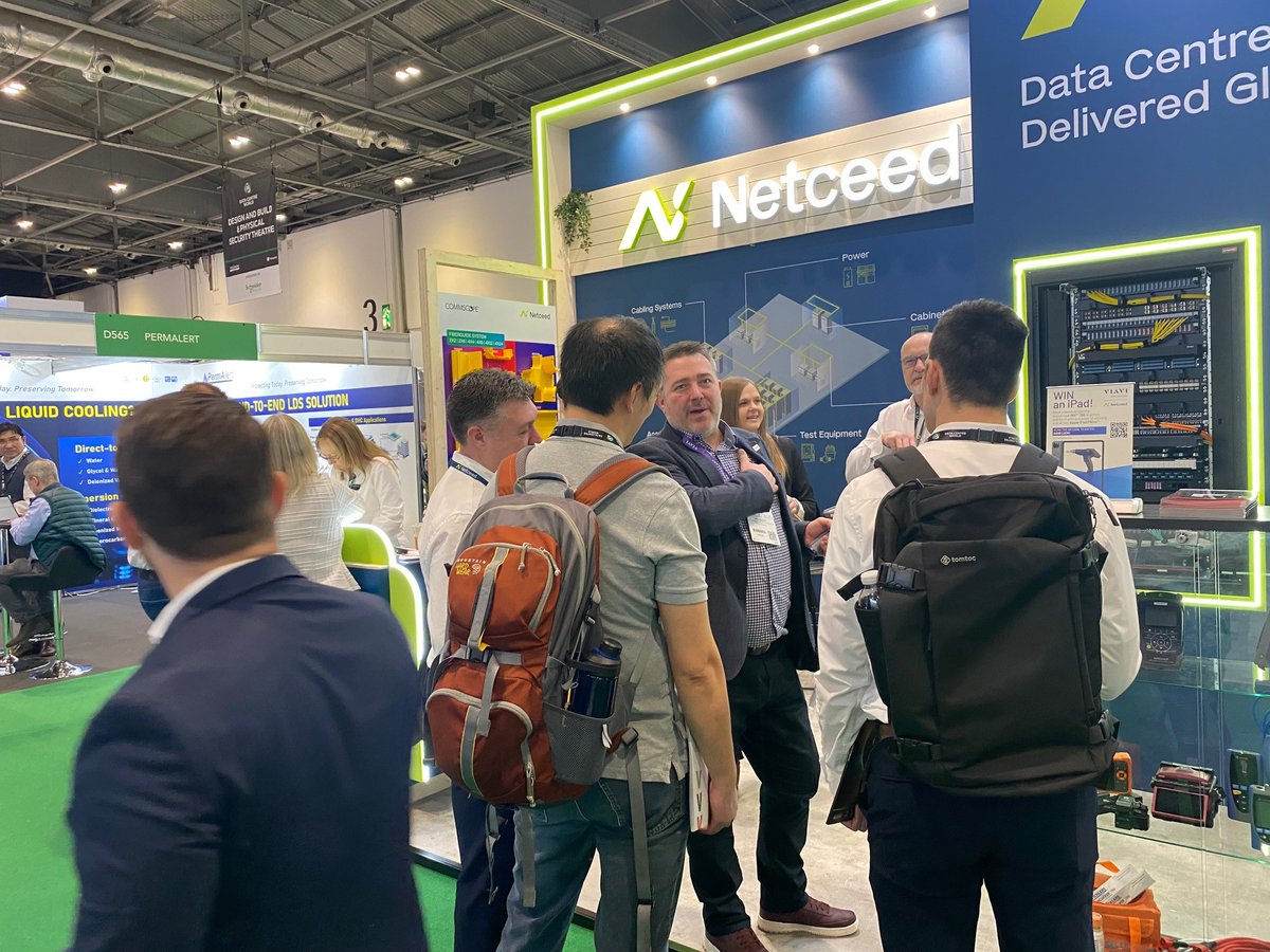 NetceedGlobal's tweet photo. Day 2 of Data Centre World London at stand D660 has been busy!  And we’re thrilled to see so many familiar and new faces discussing how Netceed can be your trusted partner through design, implementation, stockholding and logistics. https://t.co/kuR96C4Jrx
