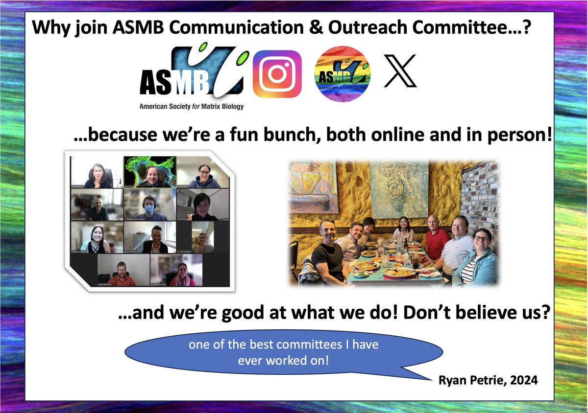 👋Are you an Early Career #ECMatrix Loving Scientist? 🫵Are you looking to do more, to help make a difference in our #ECMatrix #Community? 🚨 THEN contact us at info@asmb.net because #ASMB's Communication & Outreach Committee is Looking for YOU!