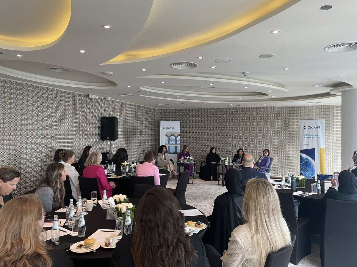 CrowellDoha's tweet photo. Part of our event “Appreciating Woman in Law” in celebration of International Women’s Day. The event featured an engaging panel bringing together remarkable female lawyers in Doha to share personal experiences &amp; tackle concerns in their careers.

Happy #InternationalWomensDay2024 https://t.co/rm86EKVq3E