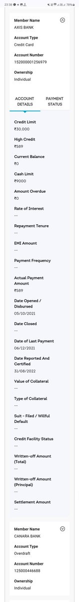 <a href="/AxisBank/">Axis Bank</a> Mai sabhi aapke credit cards close Kara Chuka hu fir bhi ek card Active show karta h mere cibil me Mai kafi baar customer care se bhi baat kar chuka hu lekin ye abhi Tak mere cibil me update hokar hata nhi h. Please isko update karaye. Details ka Screenshot attached h