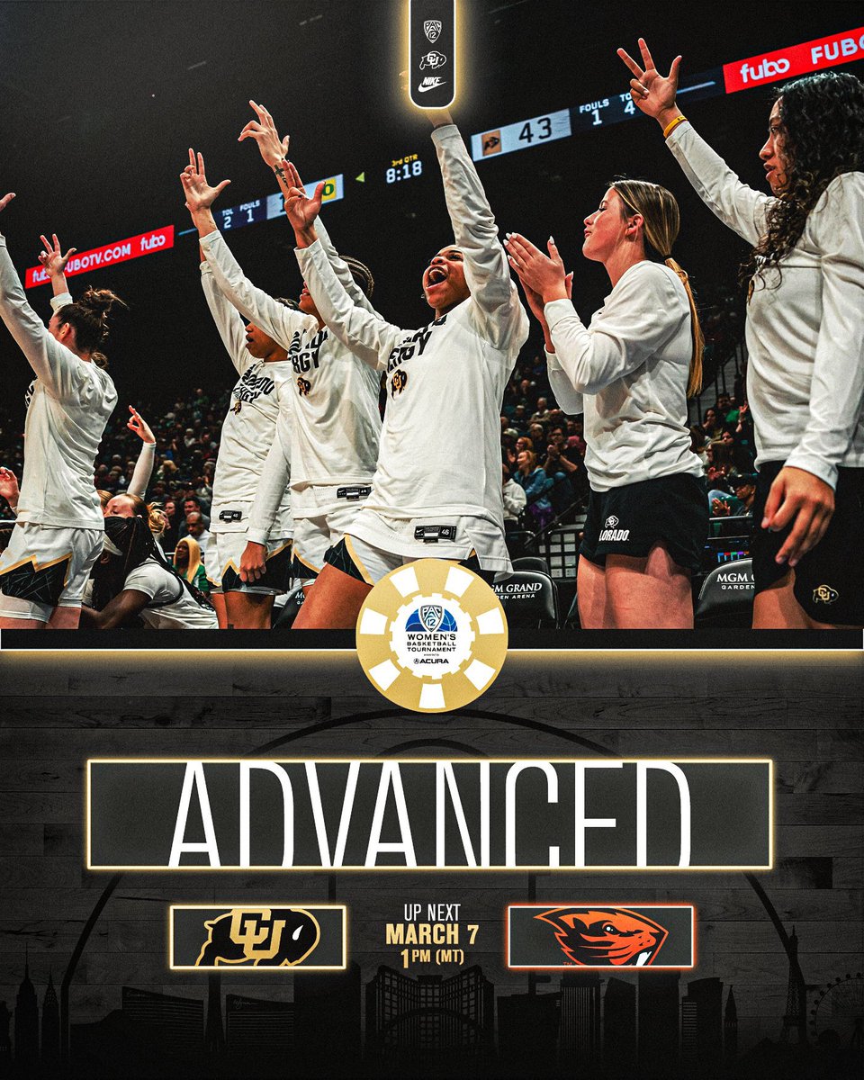 CUToddSaliman's tweet photo. CU WBB teams are making history!

@CUBuffsWBB’s playing in tourney today after big win over Oregon 79-30 –@pac12 tourney record for the largest victory margin! &amp; first-time, regular season Co-Champs @UCCSWBB’s headed to the RMAC Semis tomorrow. 🏀💛🖤
@CoachJRPayne @CUBuffs @UCCS https://t.co/B9Pk3D8Erq