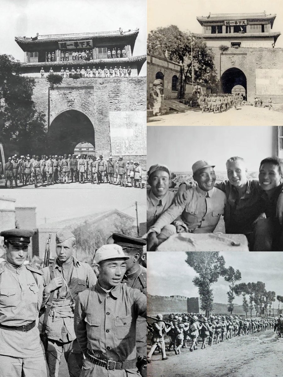 ninadn21's tweet photo. My hometown was first liberated by CPC &amp; Soviet joint forces on 30 Aug 1945, then taken by US-backed Chiang's corrupt Nationalist forces in Nov 1945. The CPC forces liberated it again in Nov 1948 after Liaoshen Campaign. CPC &amp; Soviet joint forces, 1945: https://t.co/MbWuNcUC9T