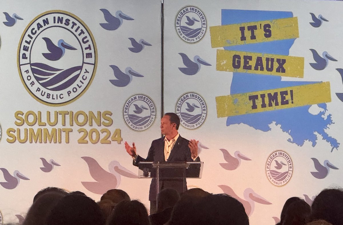 VanceGinn's tweet photo. .@JeffLandry is giving an optimistic, inspirational speech about how to provide the comeback of Louisiana at @PelicanInst’s Solutions Summit.
#lagov #lalege #SolutionsSummit https://t.co/flDL4fmCe9