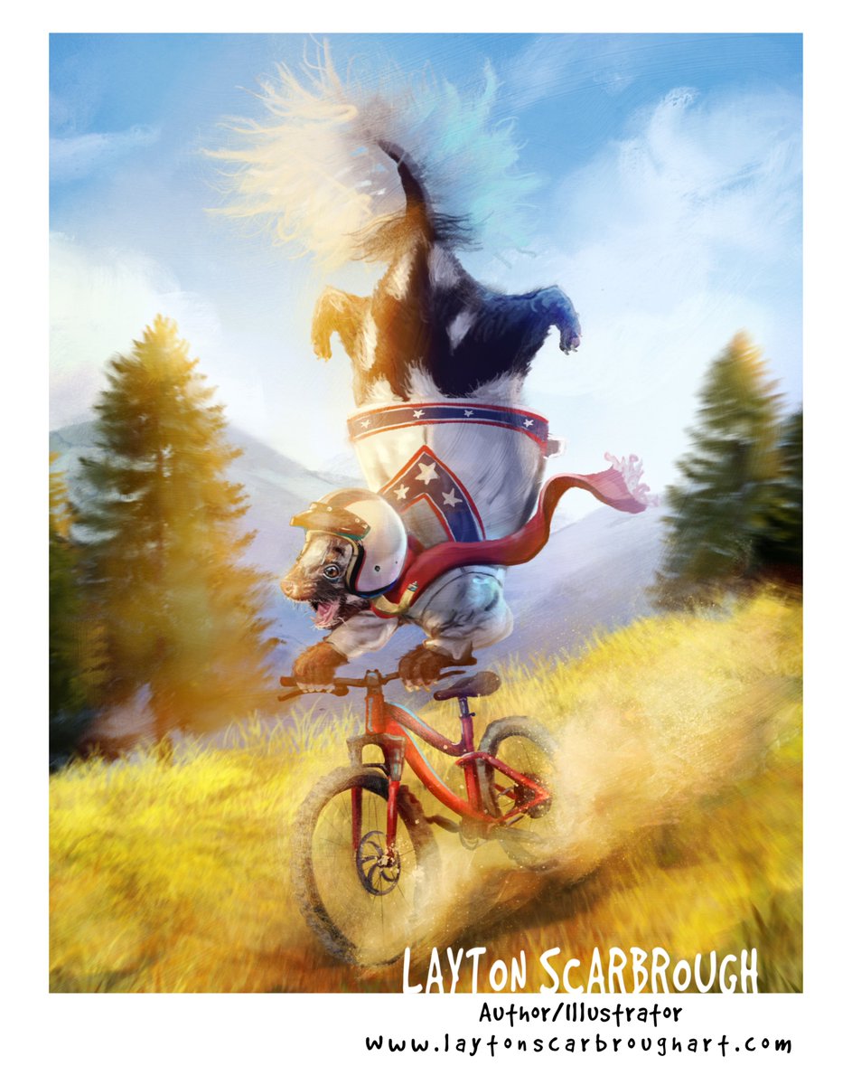 Happy #KidLitArtPostcard Day! 
I'm Layton, an author/illustrator based out of Virginia! I really enjoy creating fun characters and playing around with light and shadow!  
You can find more at laytonscarbroughart.com
