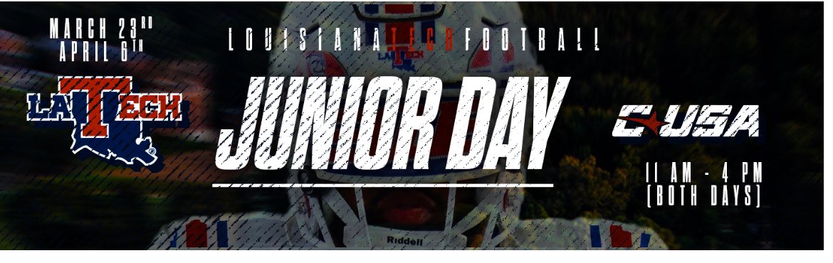Thank you @HetzlerJackson for the Junior Day Invite! 💪 @LATechFB @CoachSteamroll @ProsperRecruits @Coach_Moore5 @dlemons59 @Coach_Hill2