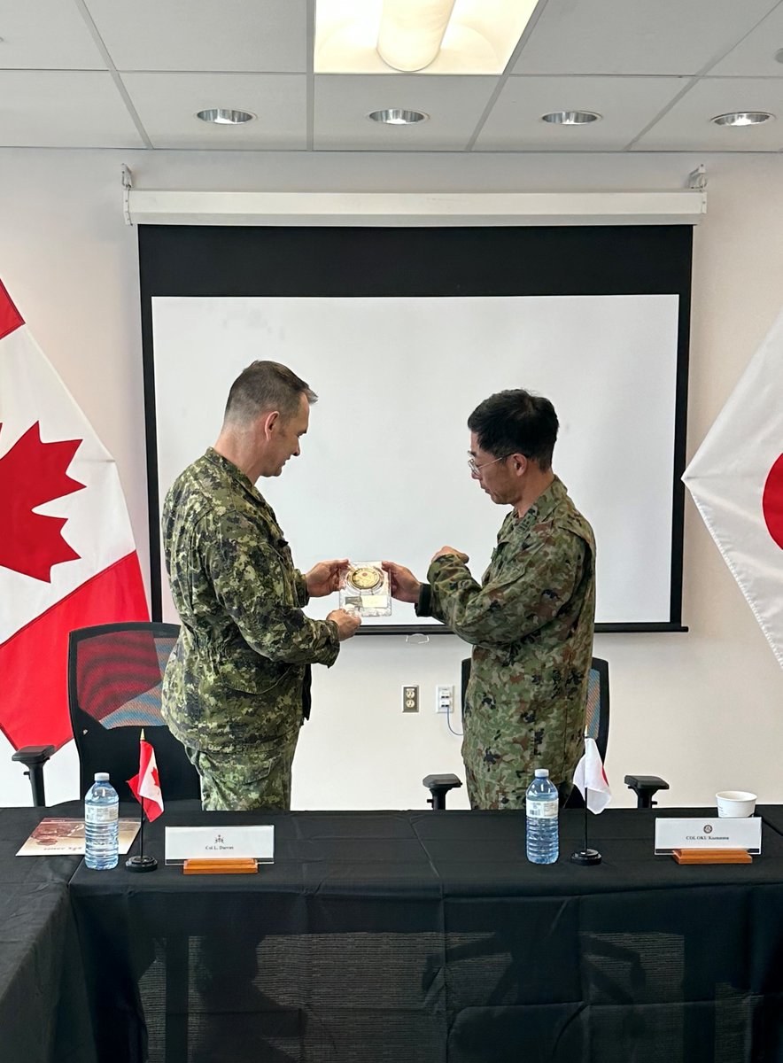 CanadianArmy's tweet photo. Senior delegations from the Japanese Ground Self-Defense Force and the Canadian Army met recently in Vancouver for the inaugural iteration of Japan-Canada Army Staff Talks. These historic talks laid a foundation for expanded friendship and collaboration between our forces. https://t.co/7YlceRR3xB