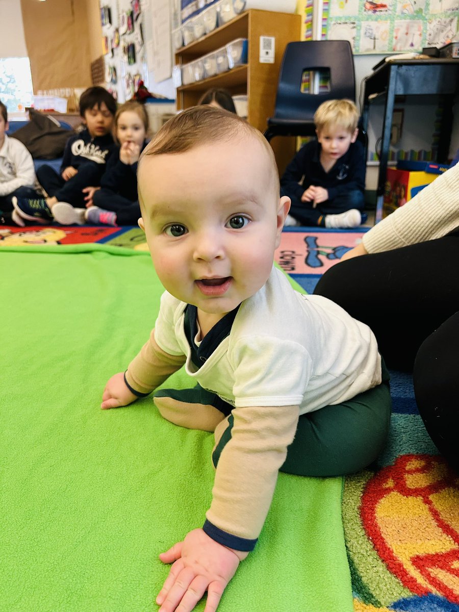 Mrs_SBrito's tweet photo. We had such a great visit this week with our tiny roots of empathy teacher baby Anthony. @RootsofEmpathy 💚 https://t.co/mRl5i7R9Qe