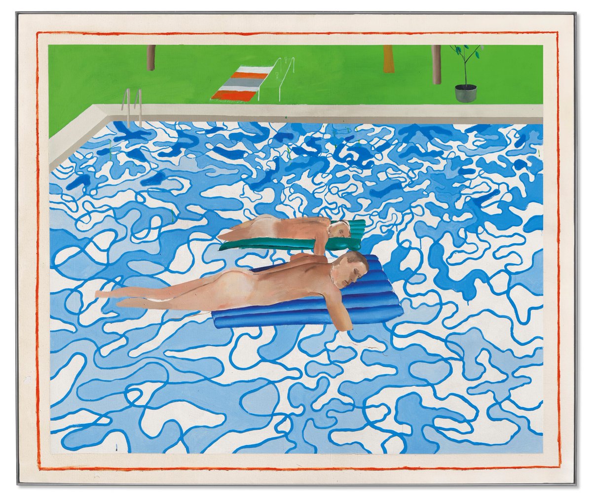 #AuctionUpdate #DavidHockney's 'California' achieved £18,710,000. Held in the same European private collection since 1968, the painting stands among Hockney's first great swimming pool paintings and has been unseen in public for more than 40 years.⁣