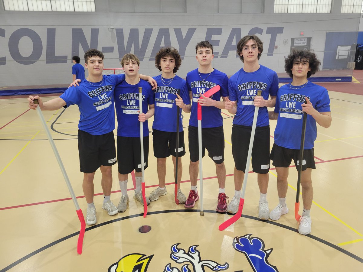 5th hour competitive PE mini unit floor hockey champions!  Storako Hacha Konow Zaeske Schultz and Frazier