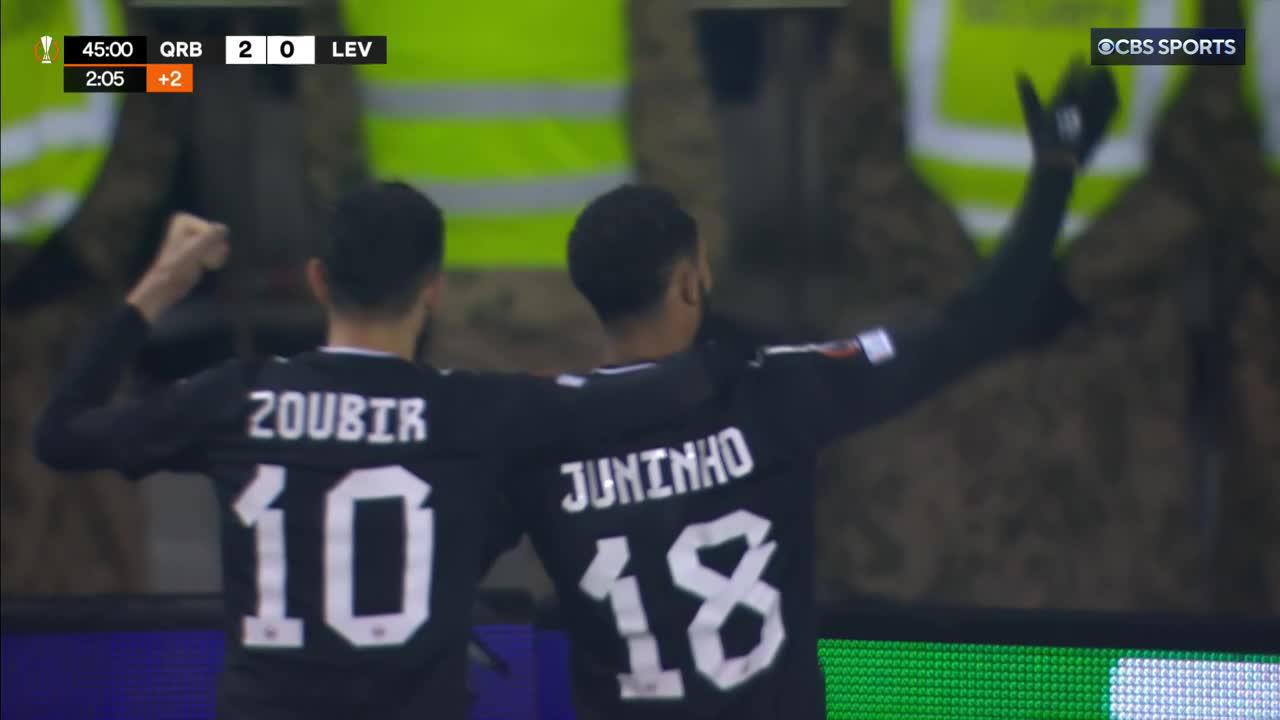 JUNINHO LIFTS QARABAG TO 2-0 AGAINST UNBEATEN BAYER LEVERKUSEN BEFORE HALFTIME 👀 Upset brewing in Azerbaijan 🍿
