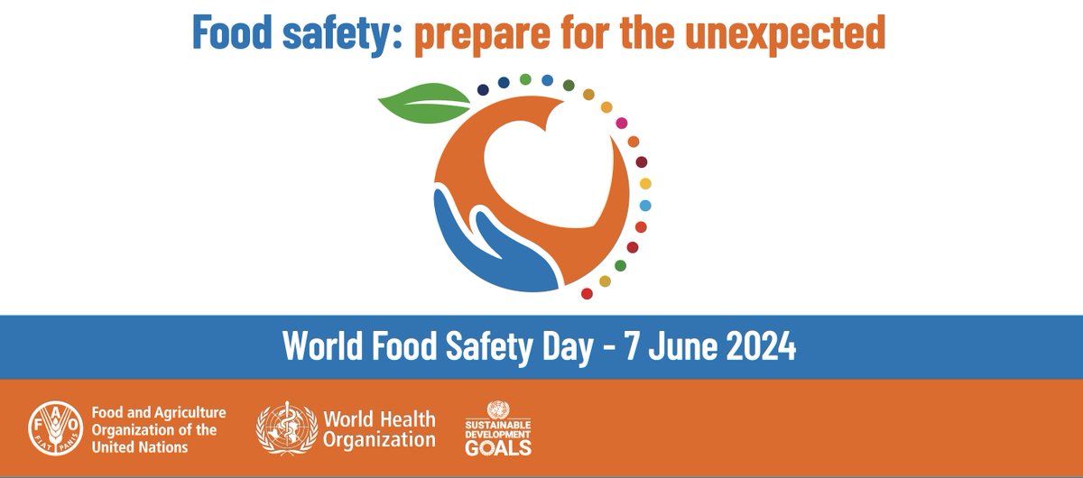 The theme for this year’s World #Food Safety Day campaign has been launched today as 'Food safety: prepare for the unexpected'. 🌐👩‍🌾 #WorldFoodSafetyDay #PrepareForTheUnexpected  🔗fao.org/fao-who-codexa…
