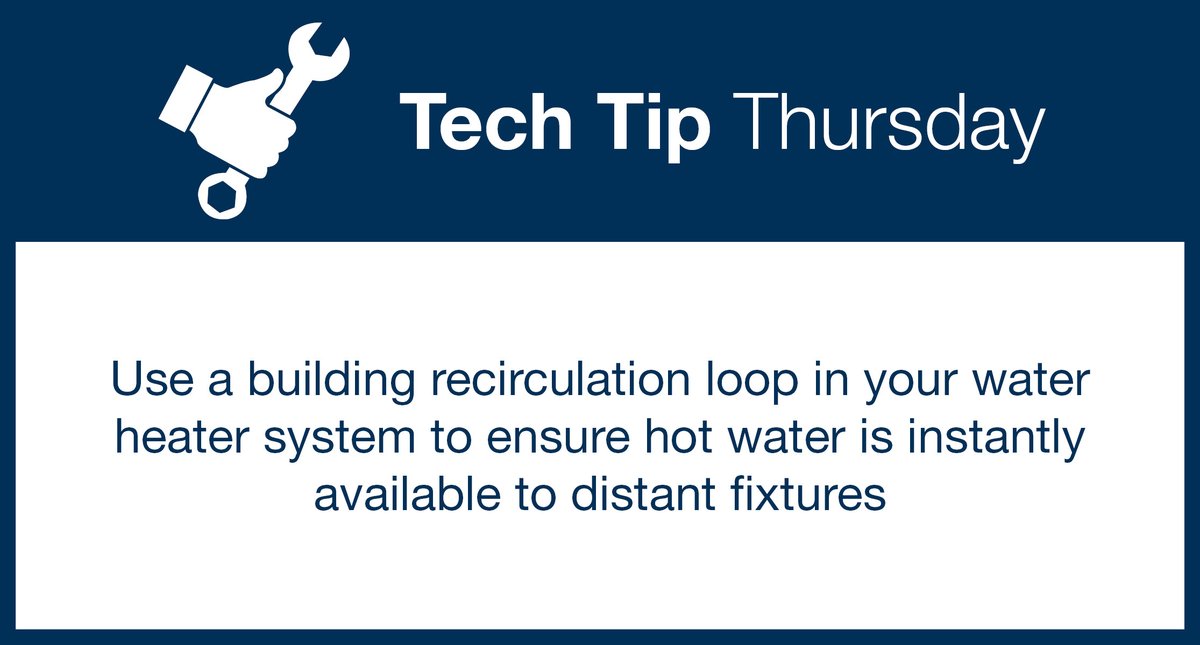 PVIWaterHeaters's tweet photo. To ensure hot water is instantly available to distant fixtures, use a building recirculation loop as part of your water heater system. Learn more: https://t.co/XJCzqcGRSB #PVI #TechTipThursday #RecirculationLoop https://t.co/zKKthoHyQn