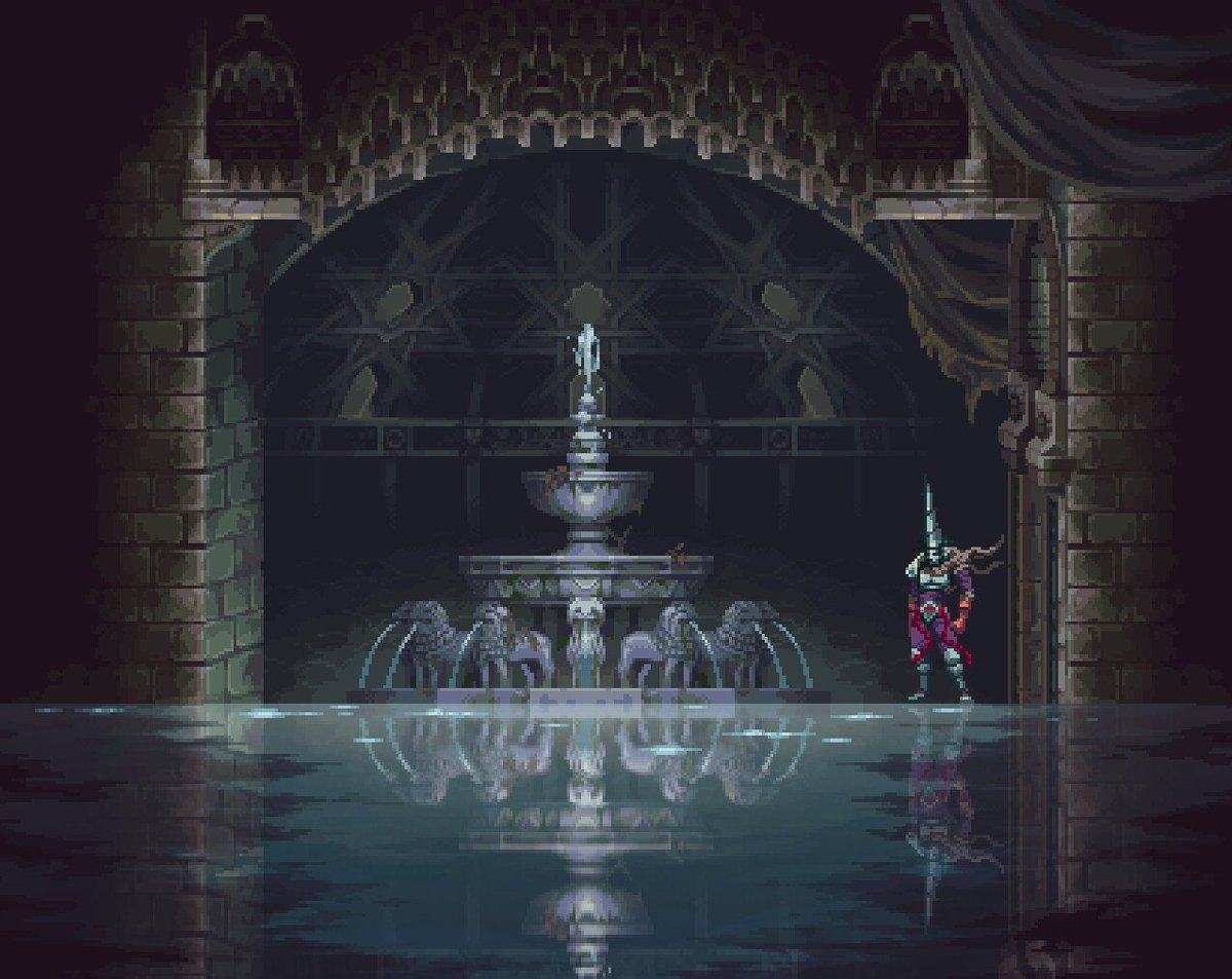 Two Moons - Fountain, pixel art for Blasphemous II #blasphemous2 #pixelart #ドット絵