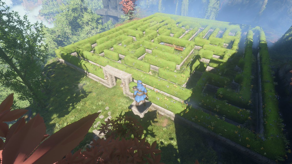 ChrisJeanneB's tweet photo. My build for the #enshrouded #enshroudedaow contest! @KeenGamesStudio Had a lot of fun building this; the garden labyrinth was an especially fun challenge! https://t.co/Jnwm8cRTUP