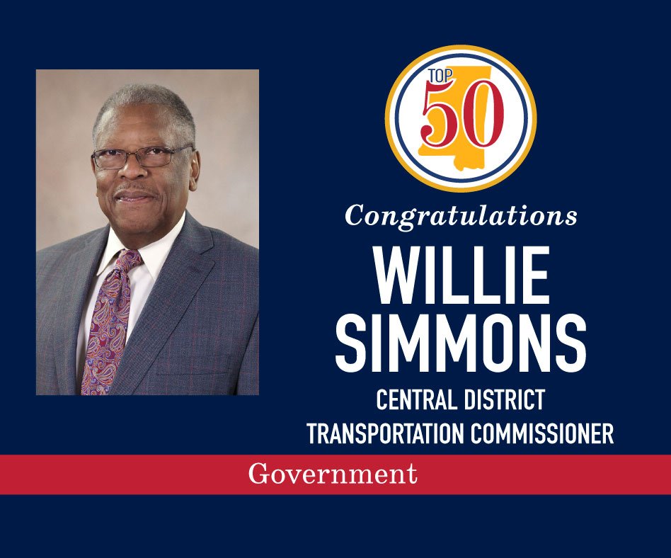 Join us in congratulating @CommSimmons on being named to the 7th Class of the Mississippi Top 50. MS Top 50 is the annual list of Mississippians who are judged to be among the most influential leaders in the state. See all of this year's honorees: mstop50.com/winners