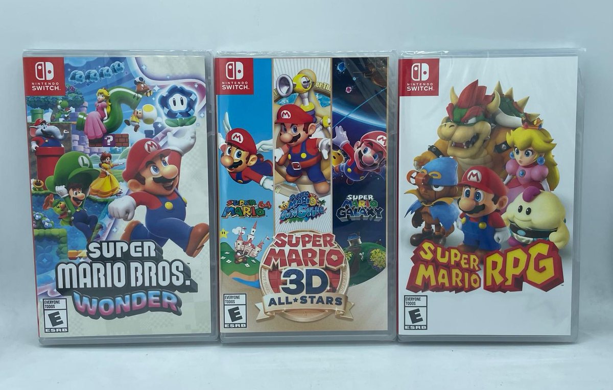 It's #FreebieFriday time, but on a Thursday 😂 To celebrate #Mario Day, we're giving away 3 awesome Mario #NintendoSwitch games! Super Mario 3D All-Stars Super Mario RPG Super Mario Bros Wonder To enter, simply RT this post and follow us! Winner announced Mon, March 11th!