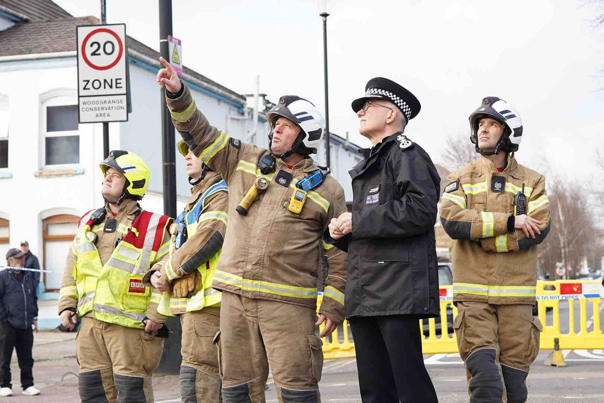 Earlier the Commissioner met officers and staff who, despite losing their police station, kit and belongings to fire, have continued working tirelessly to keep people in Newham safe.

He also visited Forest Gate to see the damage and thank fire crews for their incredible efforts.