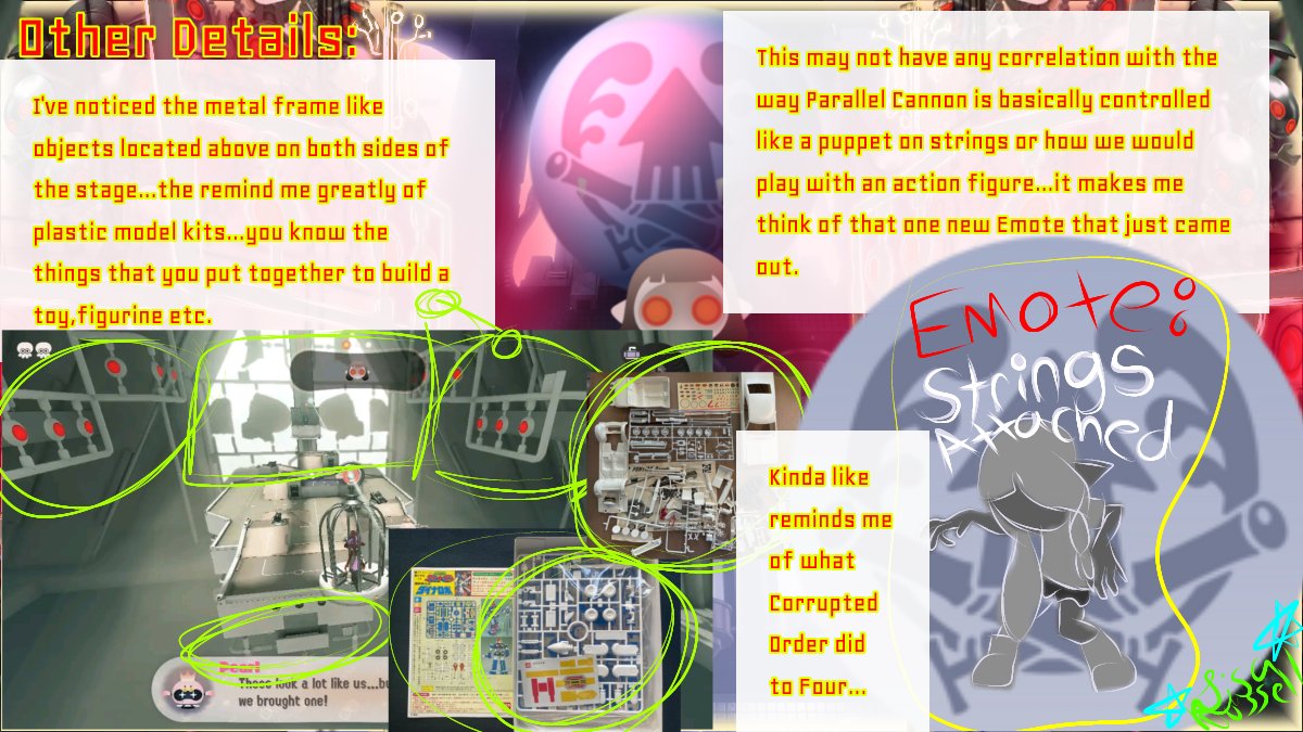LisaRus49471072's tweet photo. I made an art collage using in-game renders and some of personal screenshots of my playthrough to make this awesome Thang! These are also my Side Order Agent 4 observations and theories!
#Splatoon #Splatoon3 #Splatoon3SideOrder #SideOrderSpoilers #agent4 https://t.co/1hs6oMAFzy