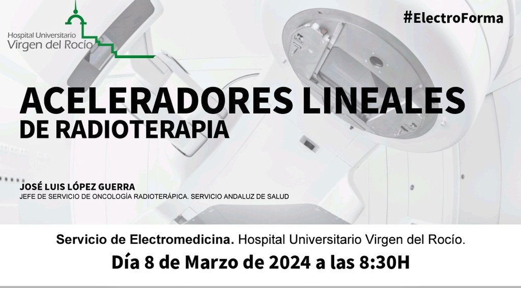 oncoradioHUVR's tweet photo. 🗣Hablamos de Aceleradores de Radioterapia☢️ en #ElectroForma
📆Viernes 8 Marzo
⏱️8:30am
👩‍🎓Personal SAS
Acceso👇
https://t.co/I2Ox13Ghn1 https://t.co/idM9McGigr