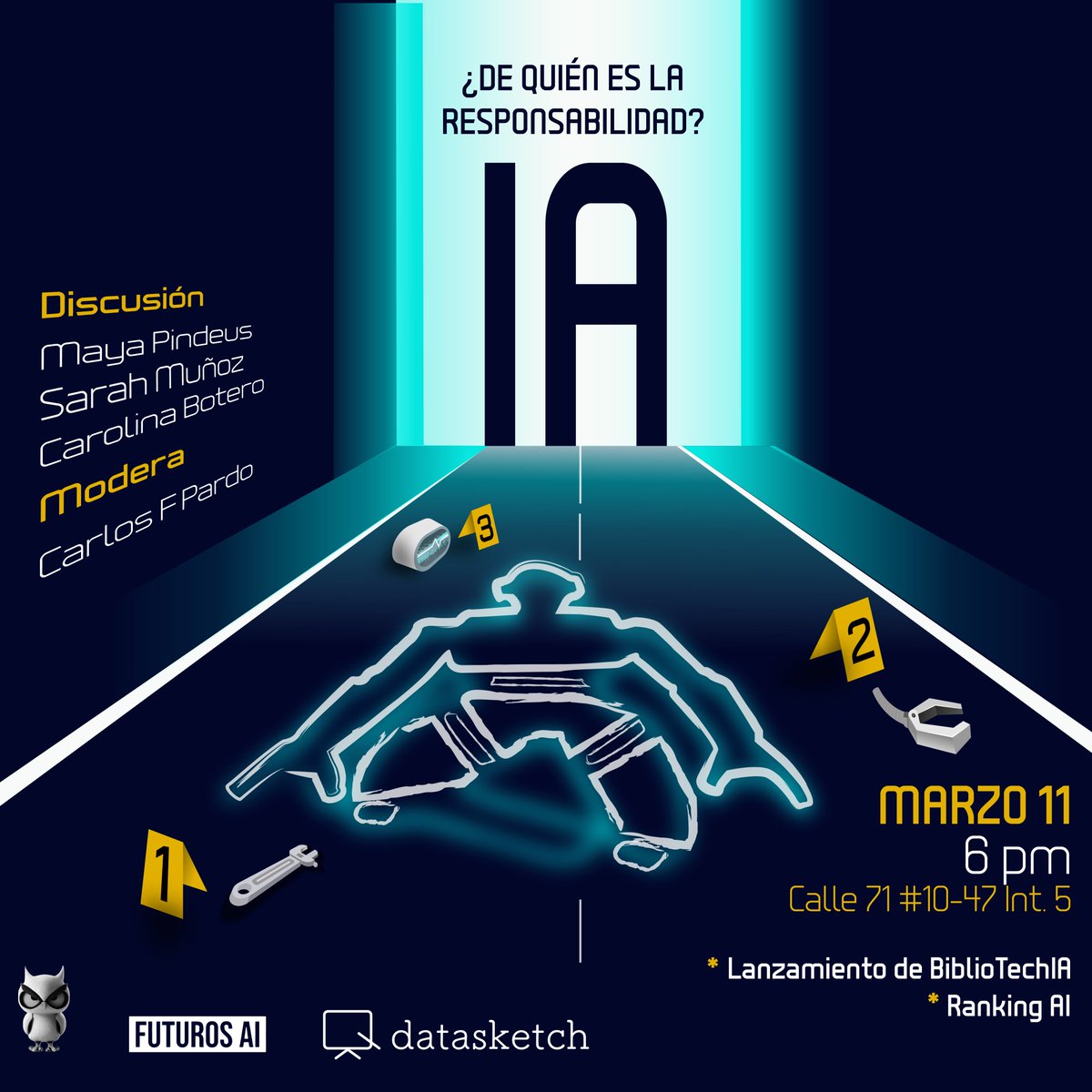 EsDatasketch's tweet photo. Nos vemos el próximo lunes marzo 11 para hablar sobre uso ético y responsable de la #AI y cómo podemos mitigar riesgos y resaltar sus efectos positivos. En esta discusión: Maya Pindeus, @carobotero y Sarah Muñoz. Modera: @carlosfpardo #IA
Regístrate acá: https://t.co/eQAyWtjUhz https://t.co/dUeNKoURNh