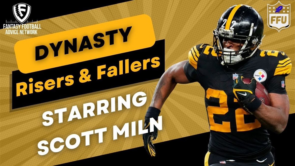 SelloutCrowds's tweet photo. 2024 Dynasty Fantasy Football Risers & Fallers 
*with host @FFMadScientist & guest @ScottMilnTSF of @TopShelfFNTSY

⚡️Check it out as they Go through Scott's top buy low, sell high candidates for 2024   

Link: https://t.co/LI9Y22K49E

#kyrenwilliams #najeeharris #fantasyfootball #dynastyfantasyfootball #dynastyleague #fantasyfootballadvice #Rams #Steelers