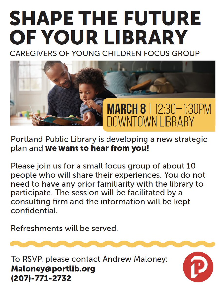 ✨ This is a great opportunity to share your voice with <a href="/PortPublicLibME/">Portland Library ME</a> !