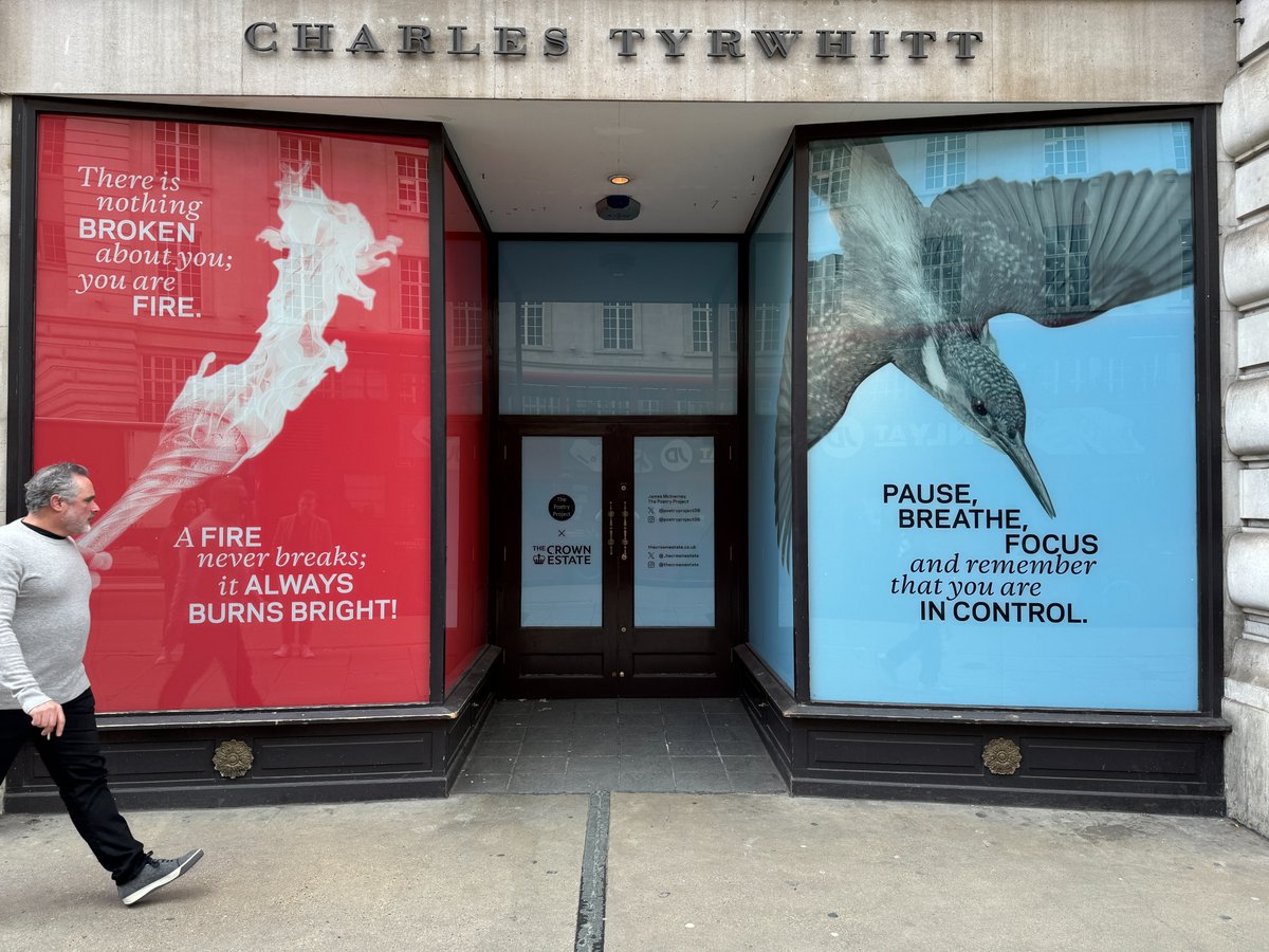 BRAND NEW! I am excited to announce a collaboration with The Crown Estate and The Poetry Project! Words from the project are on display in a HUGE way in Regent Street in the heart of London! It looks amazing, a massive thanks to all involved! @TheCrownEstate @RegentStreetW1