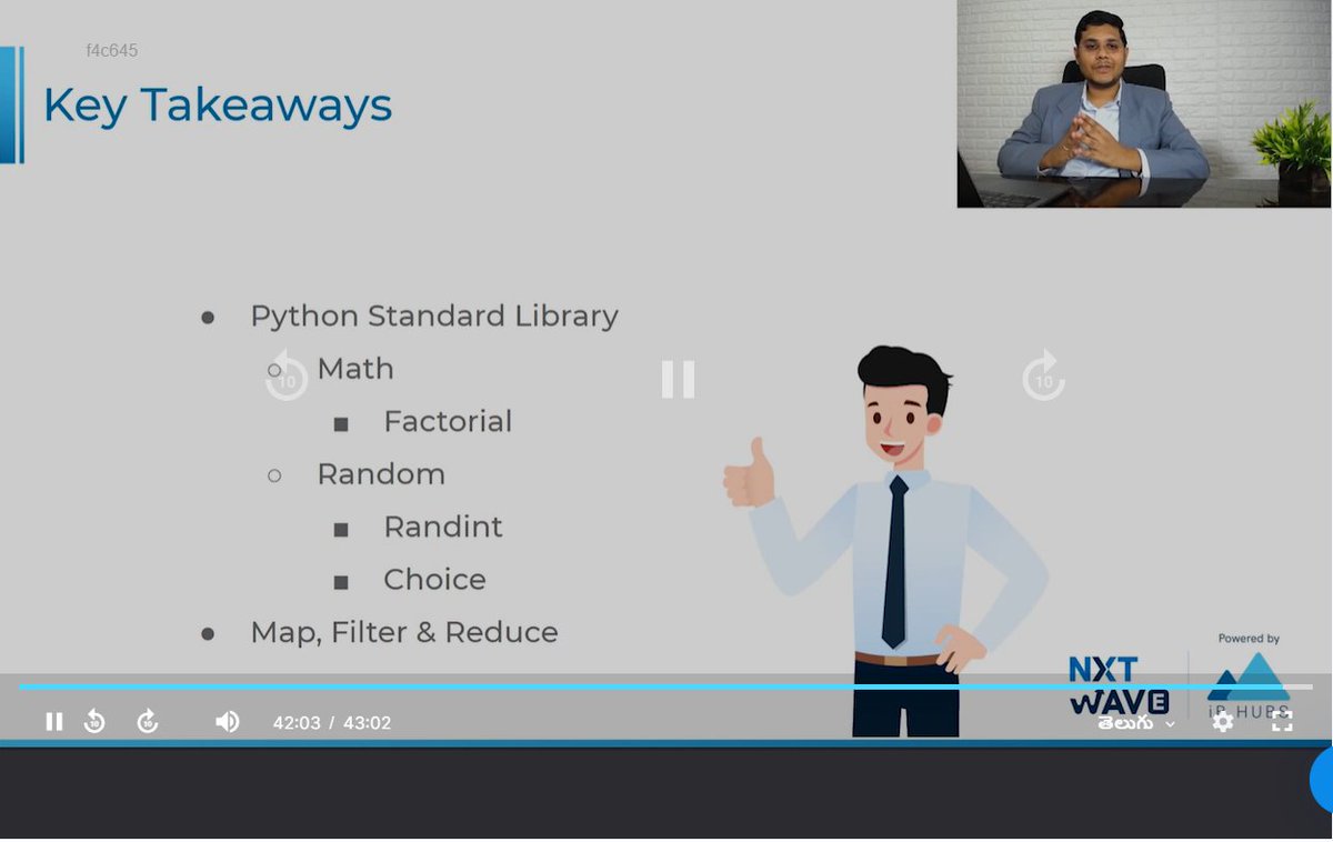 mohan_tigala's tweet image. Hello Connections :-)
Today was day #45 of #75daysoflearningandcodingchallenge.
In today class i have learned new topic about the #Python_Standard_Library
#Built_in_Functions :- #Min() #Max()
#Python_Standard_Library :- #Math--#Factorial
#Random--#Randint #choice #Map #Filter