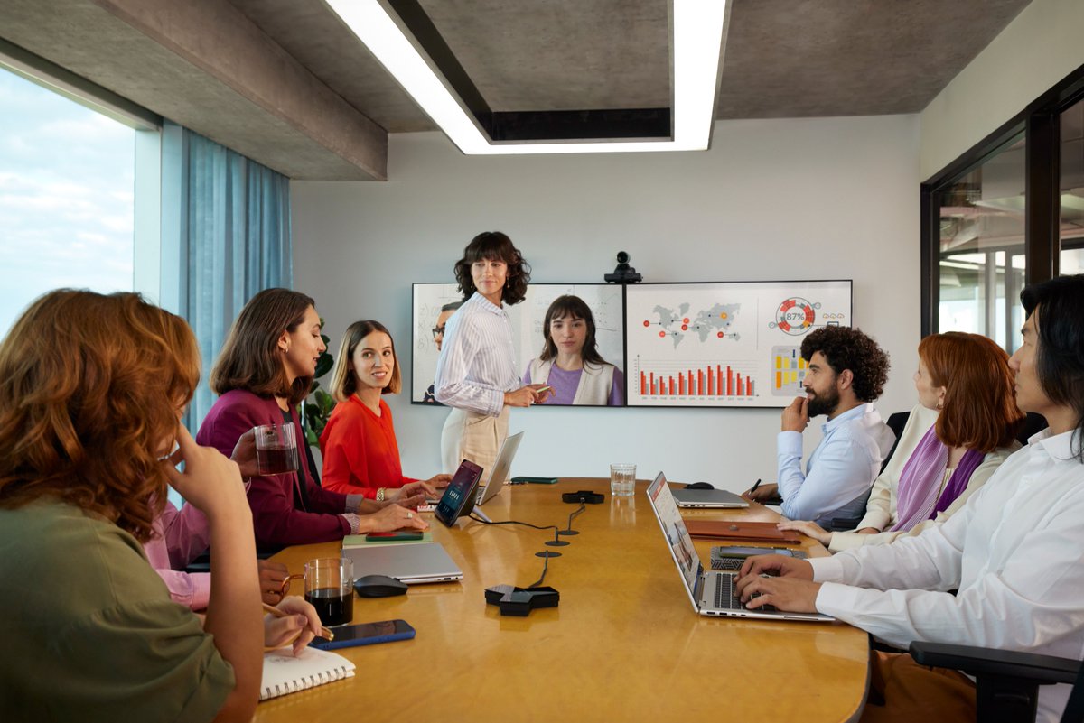 PolyCompany's tweet image. Harness the power of focus with the new #PolyStudio E60 smart MPTZ optical zoom camera. Designed to keep hybrid teams engaged, it features a razor-sharp 12x optical zoom, 4K sensors, and #PolyDirectorAI technology. #HybridWork #HPAmplify

Learn more: bit.ly/490mh7z