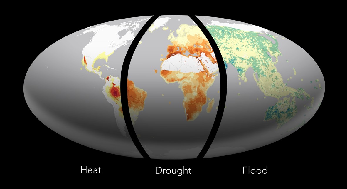 The effects of #ClimateChange will be diverse and complex. Explore these #interactive global maps to gain insights into #drought, #flood, and #heat as temperatures rise: ow.ly/qG4p50QNSJ3 #wetbulb #humidity #precipitation #ParisAgrement #IPCC #ImpactAttribution