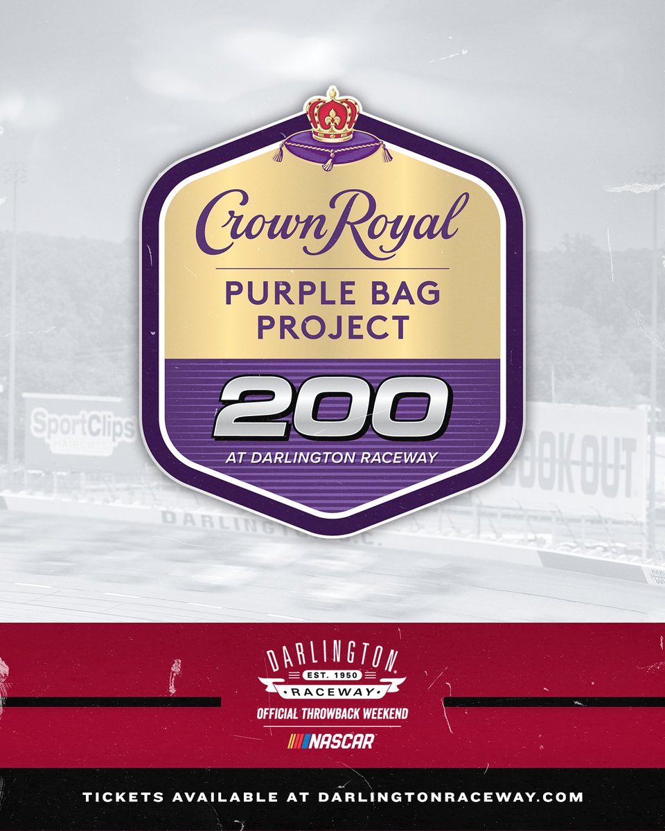 TooToughToTame's tweet photo. We're now ready for @NASCAR_Xfinity racing in Darlington! Welcome aboard @CrownRoyal 🖤 https://t.co/PKSoSjPjPy