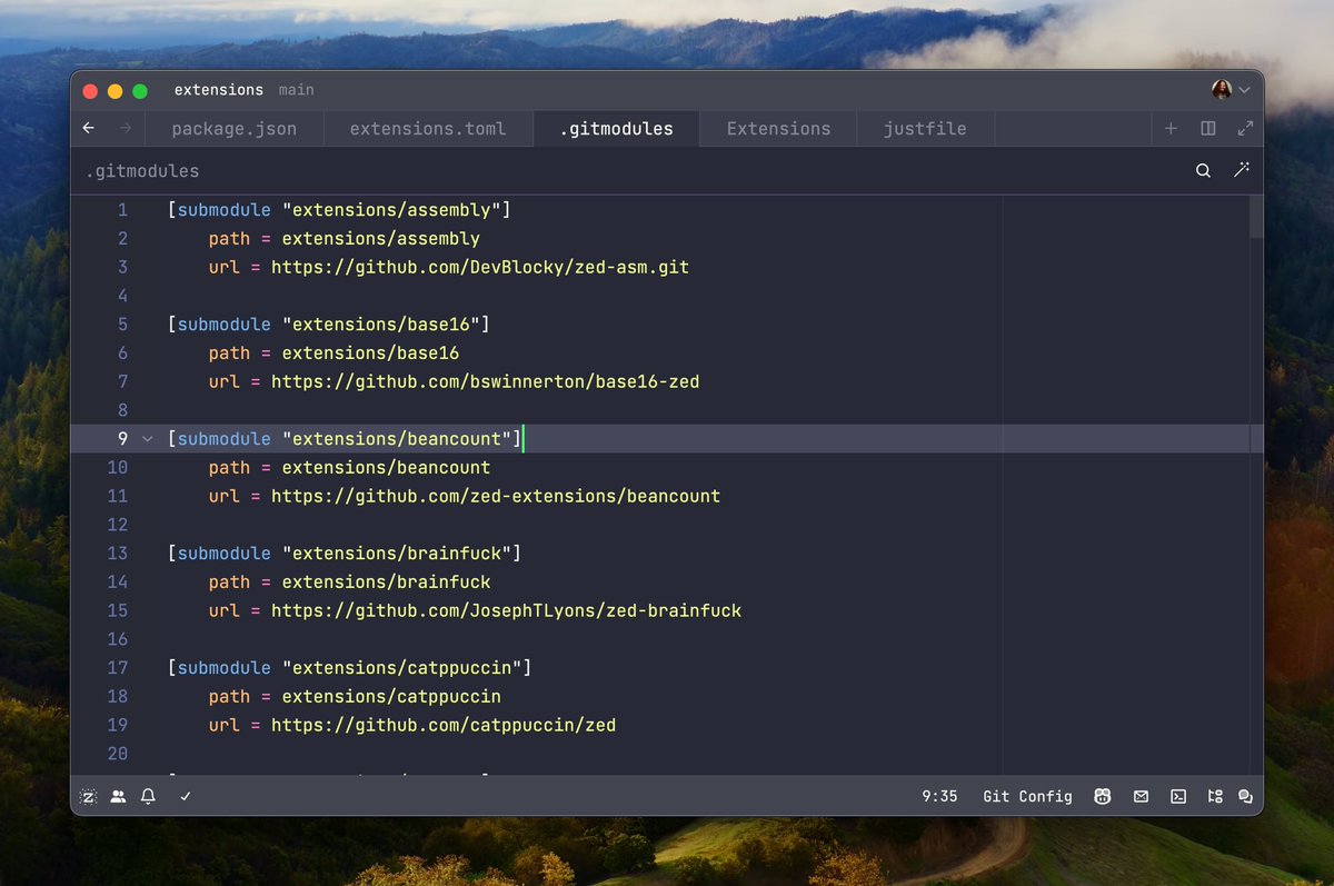 zeddotdev's tweet image. 🚀The Git Firefly extension is now available in the extension store. This extension brings syntax highlighting to all your git-related files:

- git_commit
- git_config
- git_rebase
- diff
- gitignore
- gitattributes