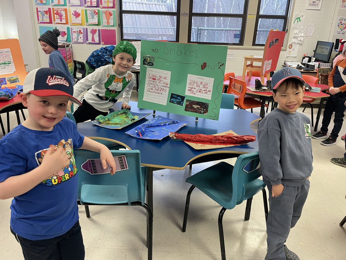 We set up our zoo today so students around the school could come and learn about some animals. #researchwriting @CBVRCE_NS