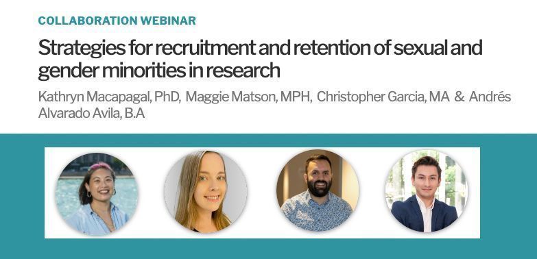 #ICYMI: @ISGMH's @_karmacap, Maggie Matson, Christopher Garcia, and @andrespsyc presented strategies for recruitment and retention of sexual and gender minorities in research, including #HIVresearch, at the Trial Innovation Network. 👀 Watch the webinar: buff.ly/3PacowP