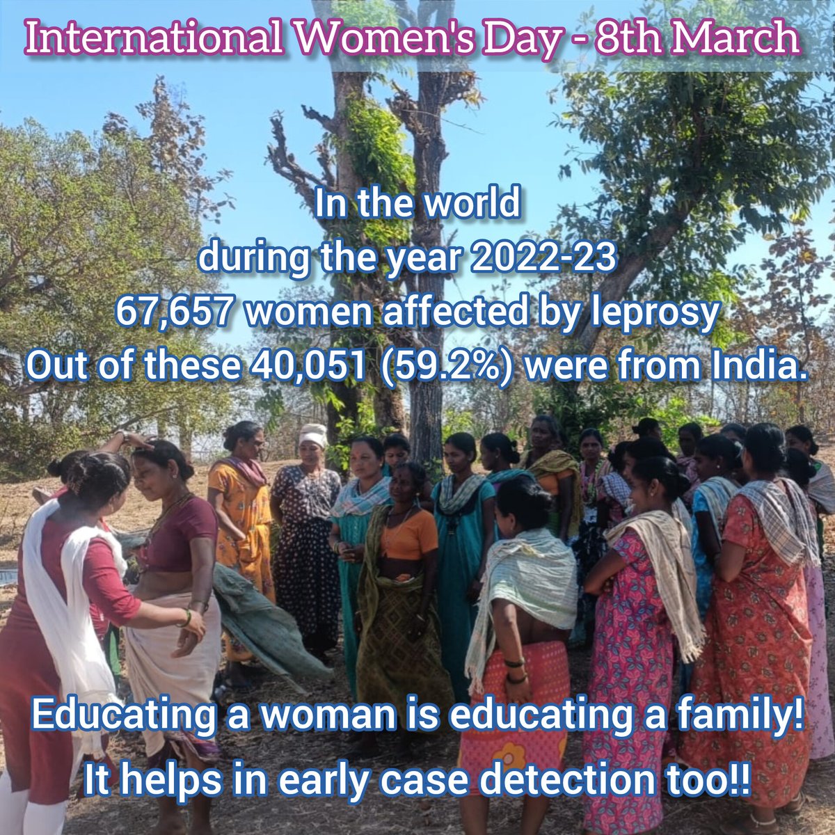 ALERT_INDIA_'s tweet photo. International Women’s Day 2024 – Inspire Inclusion
#WomensDay2024 #WomensHealth #leprosy #WomensDay #casedetection #leprosyaffected #AlertIndia #world #InternationalWomensDay https://t.co/PFQyyUbyhZ