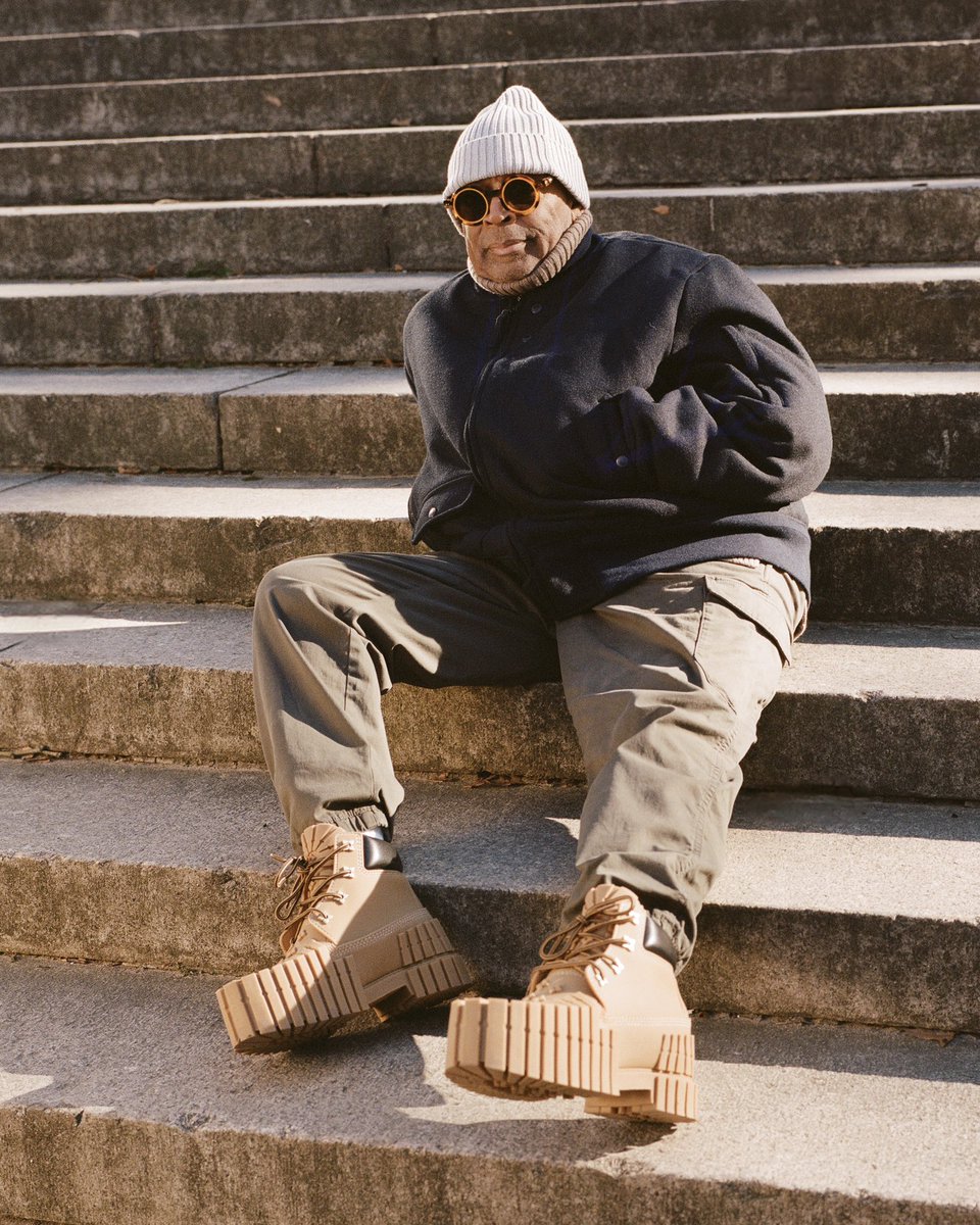 Spike Lee models MSCHF's knockoff Timberland 2x4 Boot 🫡🗽
