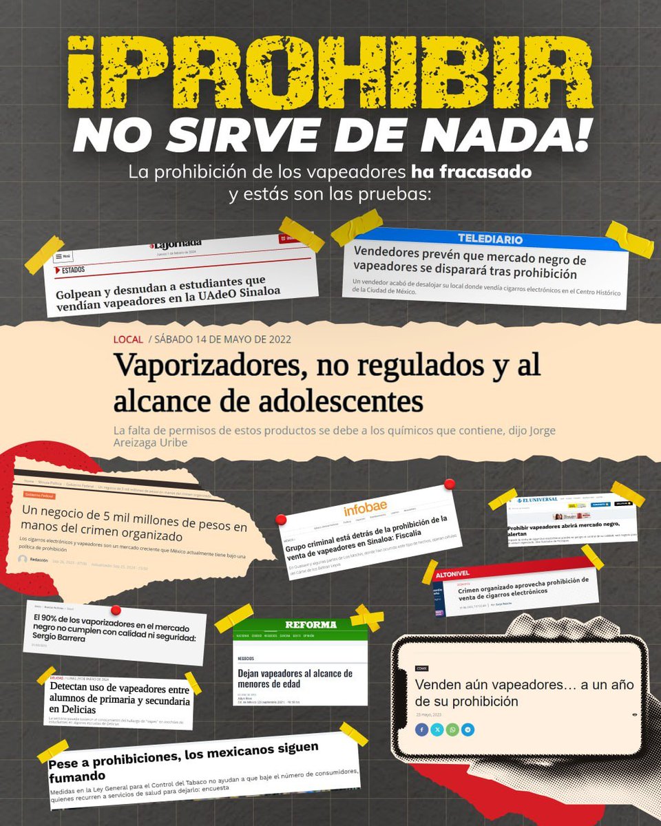 La adopción de estrategias basadas en la prohibición reduce la oportunidad de debates informados y aumenta los riesgos asociados al vapeo. Es hora de considerar enfoques más equilibrados. #ClaudiaDebatamosLosVapes #YoVapeoYoVoto