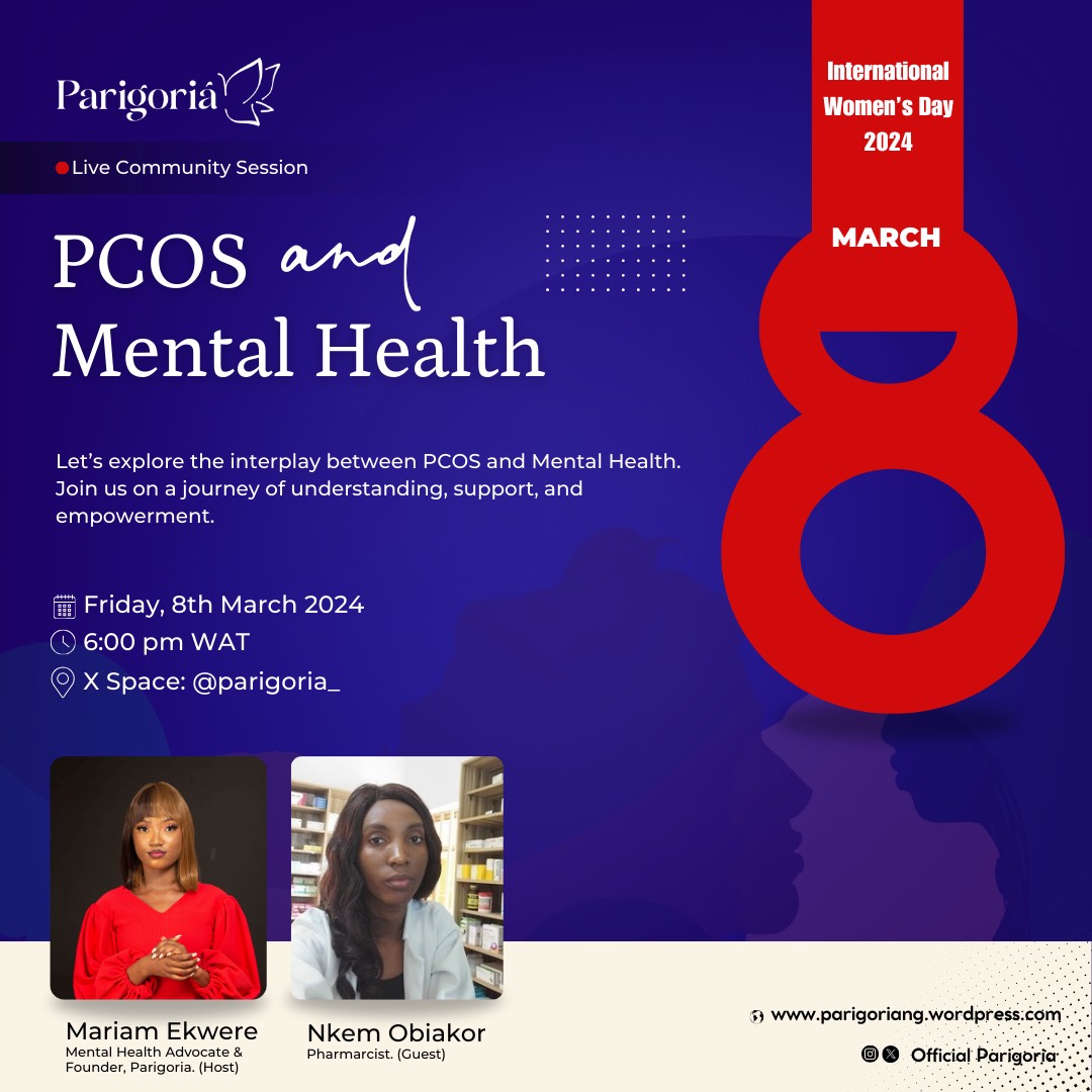 Celebrate International Women's Day 2024 with us! Join our live discussion tomorrow on X as we shed light on the link between Polycystic Ovarian Syndrome (PCOS) and Mental Health. 

#IWD2024 #PCOSAwareness #MentalHealthMatters #InternationalWomensDay