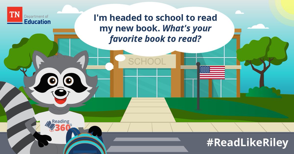 TNedu's tweet photo. Since itβs Tennessee Literacy Month, Riley the Reading Racoon is encouraging reading everywhere! Challenge yourself and get to reading. Learn more: https://t.co/tqCmG3KuQB #TNReadingForAll #ReadLikeRiley https://t.co/acLjdTDUso