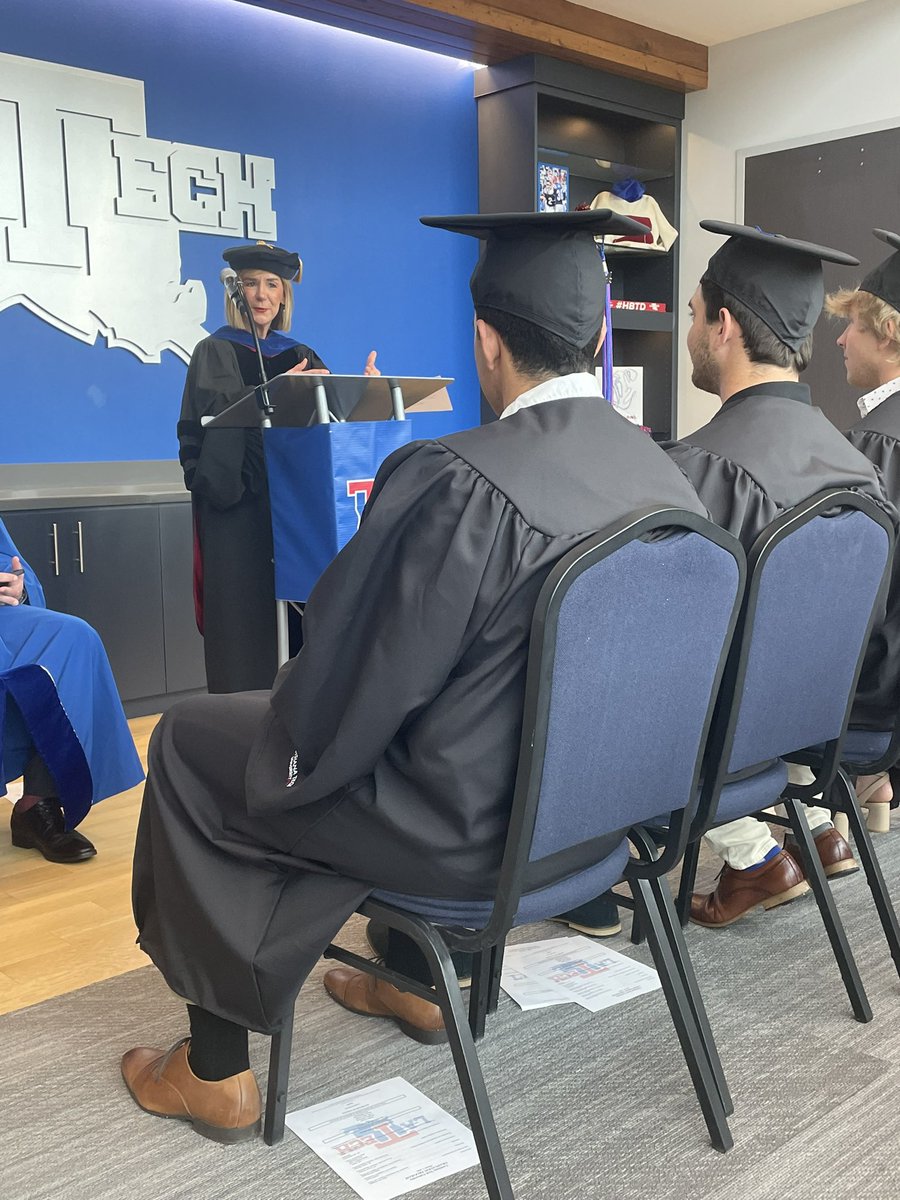 I enjoyed the most lovely commencement address from @dthomas_latech for our student athletes who were competing and couldn’t walk in Saturday’s ceremony. Crosby, Stills & Nash is today’s afternoon office soundtrack.