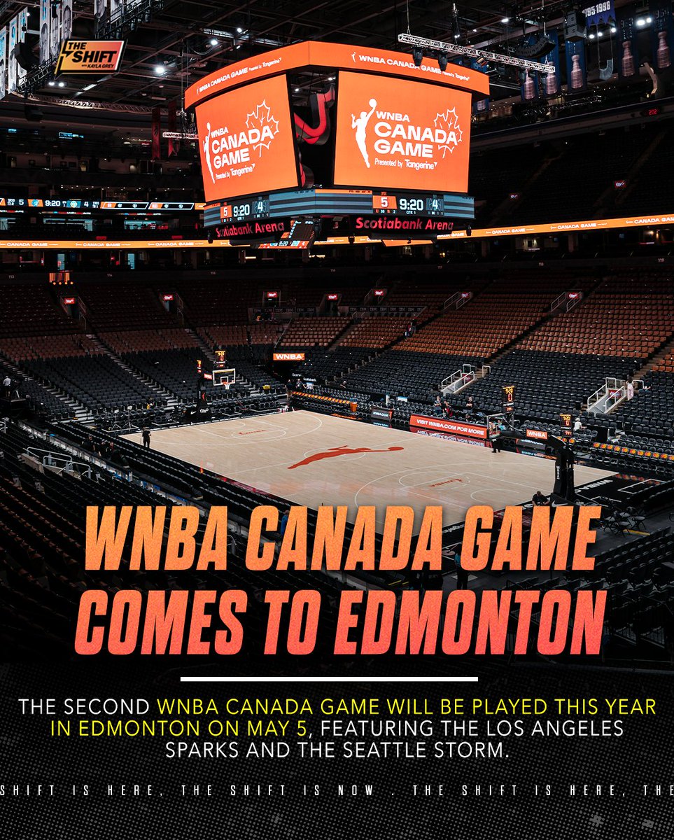 THE WNBA IS COMING TO EDMONTON.

This year's WNBA Canada Game will be played on May 5th featuring the Los Angeles Sparks and Seattle Storm 👀🇨🇦