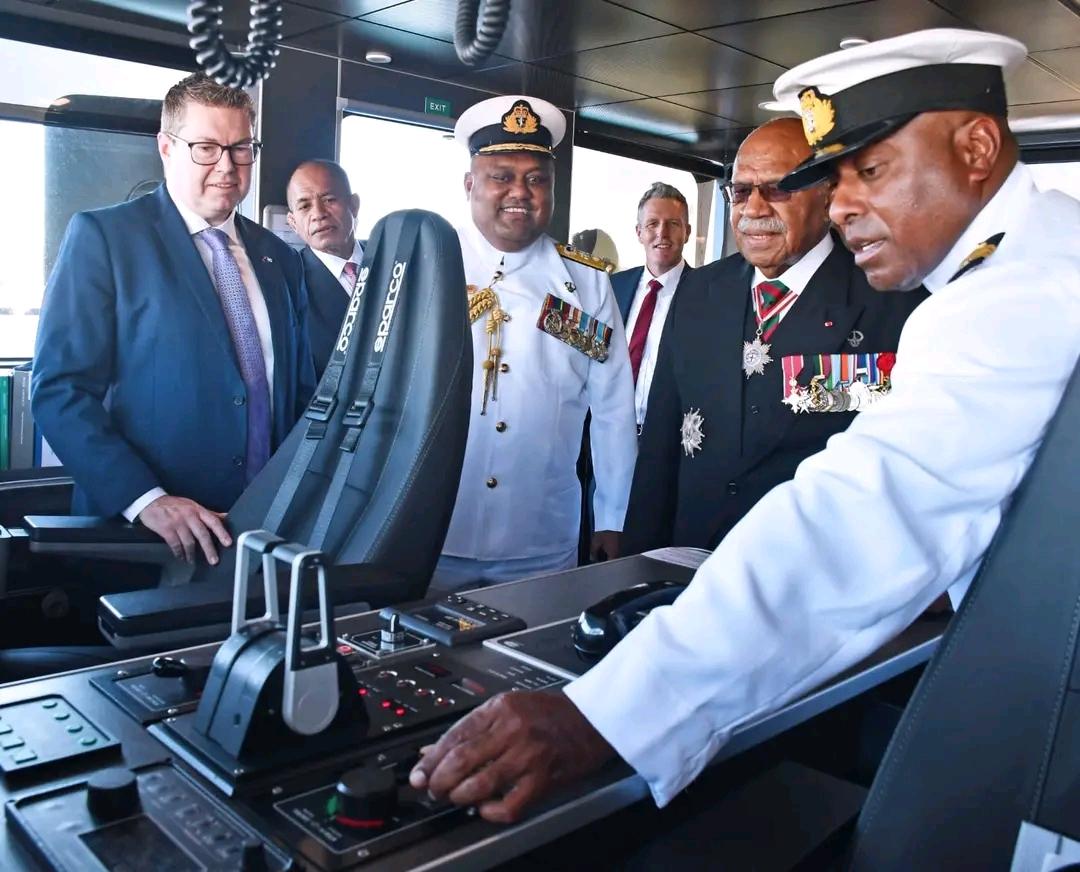 The naval vessel will greatly assist Fiji in its efforts to combat threats to its maritime territories, tackling issues such as illegal fishing and transnational organised crime, including drug trafficking.