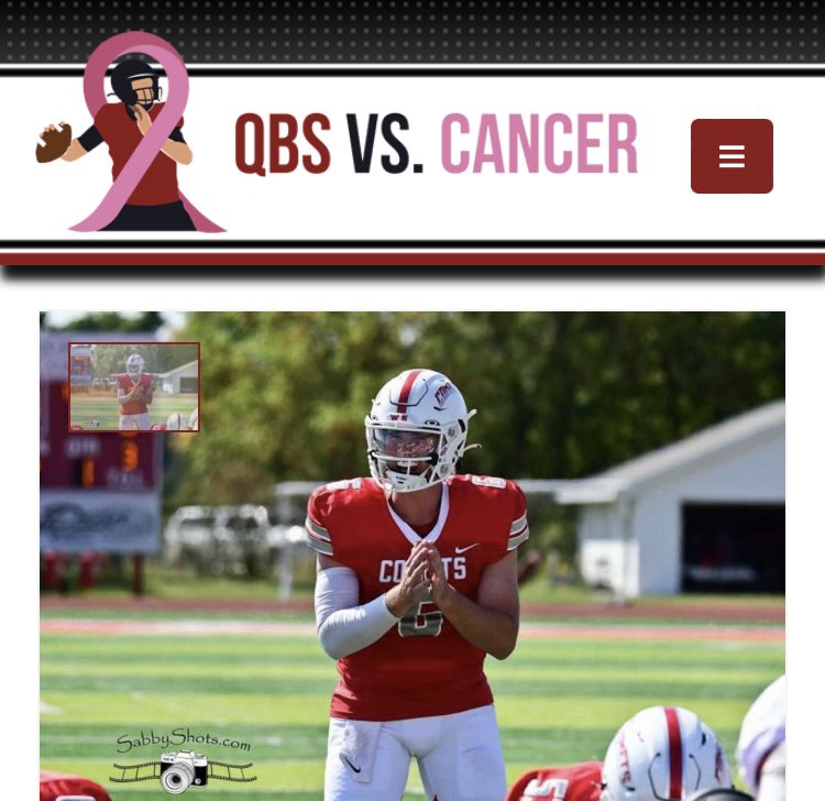 We are excited to announce <a href="/OrmsbyEvan/">Evan Ormsby</a> as a D3QB selflessly participating on our team of outstanding quarterbacks.   Evan is a junior at the University of Olivet in Michigan.  Evan’s participation will benefit the American Cancer Society.   Thanks Evan!!!!
