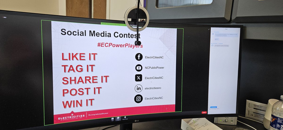 ISellJohnstonNC's tweet photo. Just making sure I throw my hat into the competition ring for the @ElectriCitiesNC social media contest.  Sitting in a webanar for the upcoming @ICSC Charlotte. @JenningsGray  #ECPowerPlayers #GrowWithJoCo https://t.co/xLqcHNPKui